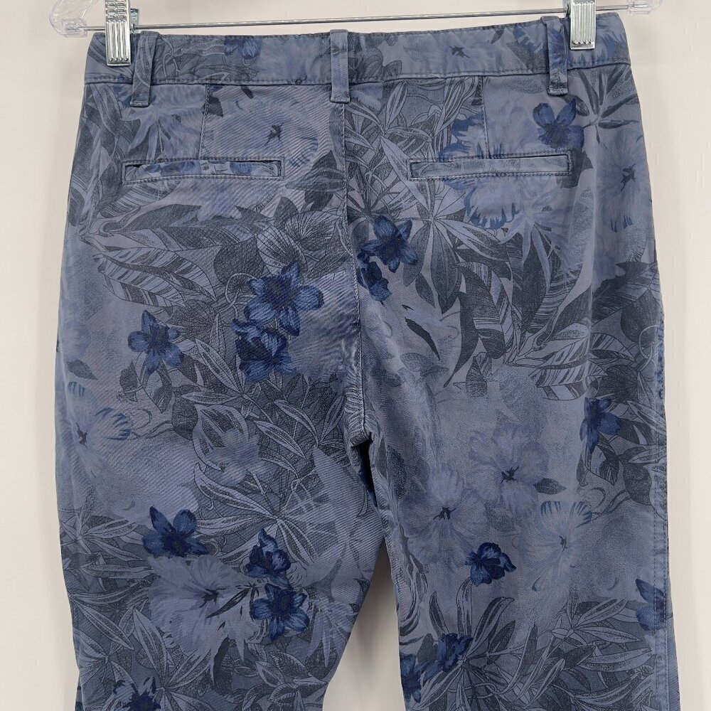 NWTGAP Girlfriend Chinos Blue Floral Pants Women's 2P NWT - Picture 5 of 10